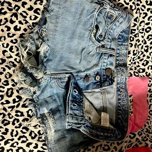 Distressed American Eagle jean shorts